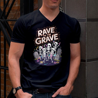 Hallowen Shirts for Family, Funny hallowen shirts, Hallowen Unisex T-Shirt/Hoodie/Sweatshirt HLT00 - Rave to the Grave Halloween Rave Spooky Rave Tank Top