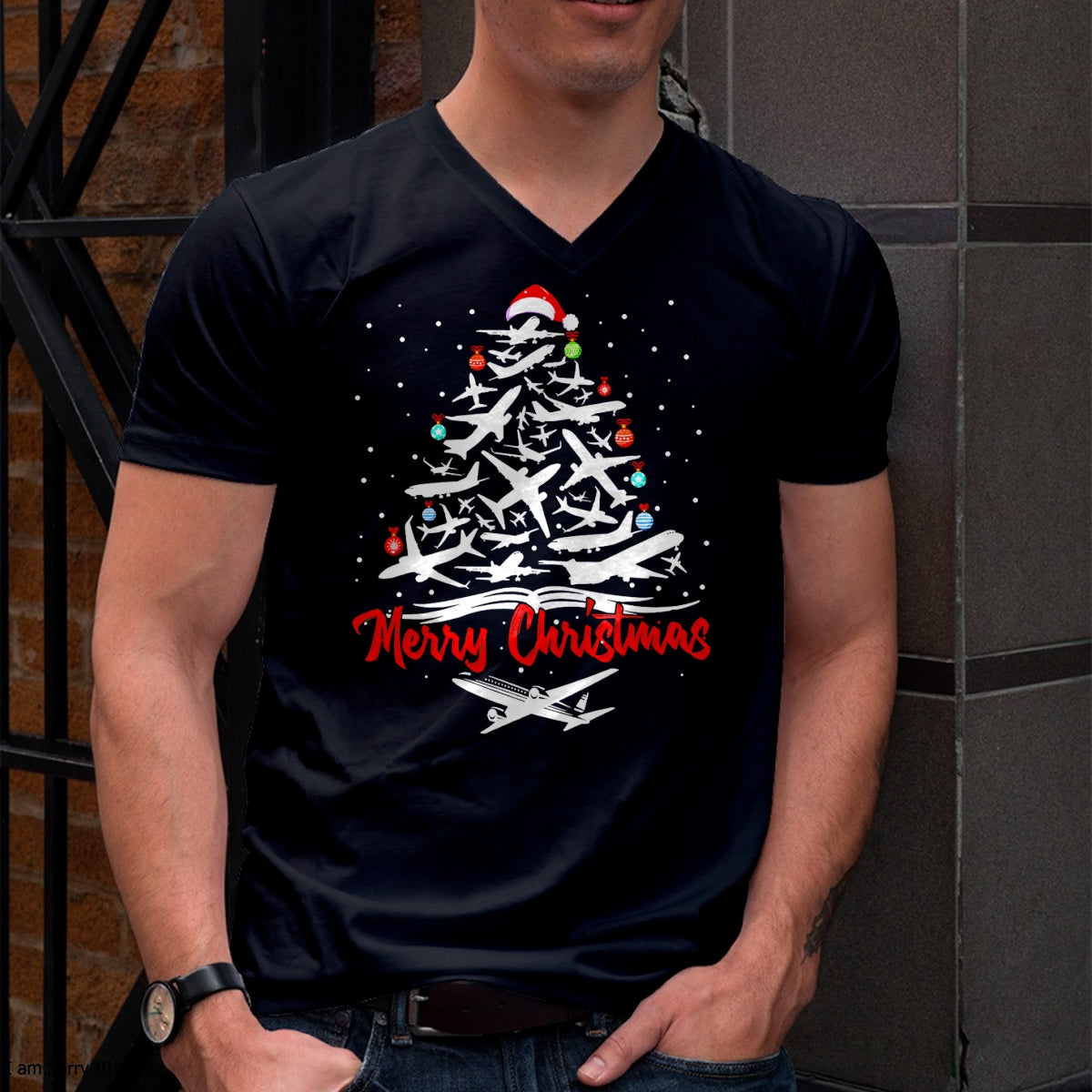 Christmas Shirts for Family, Funny christmas shirts, Christmas Unisex T-Shirt/Hoodie/Sweatshirt HLT00 - Airplane Christmas Tree tshirts T-Shirt