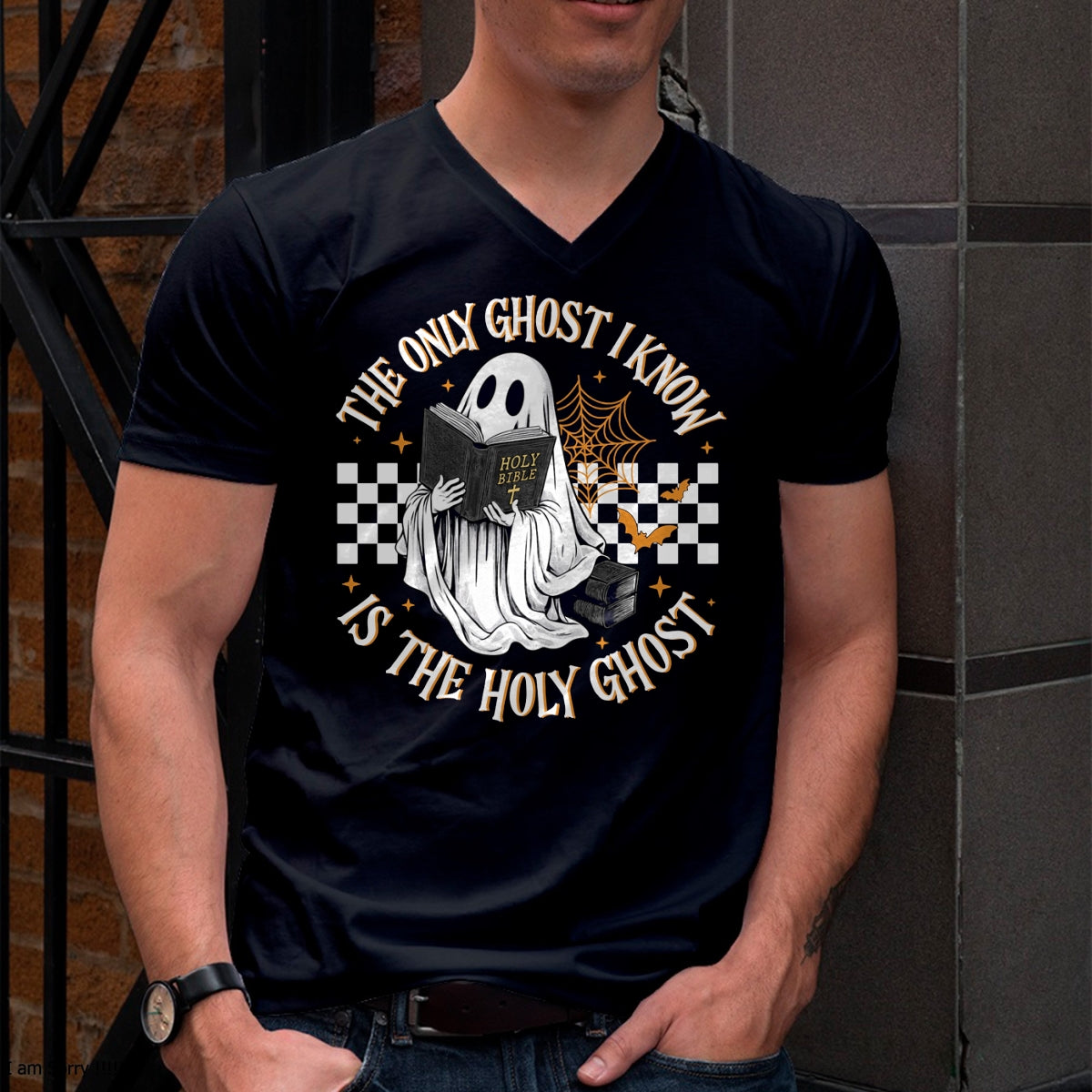 Hallowen Shirts for Family, Funny hallowen shirts, Hallowen Unisex T-Shirt/Hoodie/Sweatshirt HLT00 - The Only Ghost I Know Is The Holy Ghost Boo Bible Halloween Long Sleeve T-Shirt