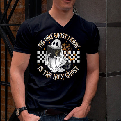 Hallowen Shirts for Family, Funny hallowen shirts, Hallowen Unisex T-Shirt/Hoodie/Sweatshirt HLT00 - The Only Ghost I Know Is The Holy Ghost Boo Bible Halloween Long Sleeve T-Shirt