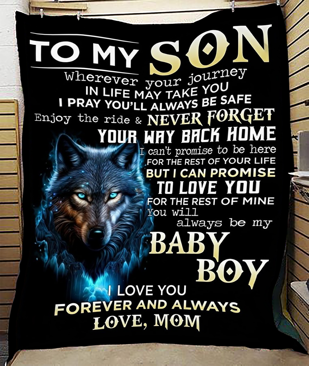 Special Gift For Your Son Blanket - From Mom01