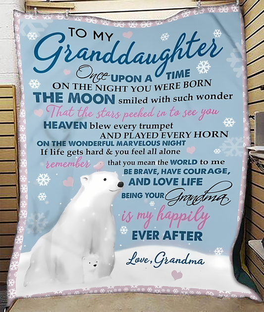 Special Gift For Your Granddaughter Blanket - From Grandma00