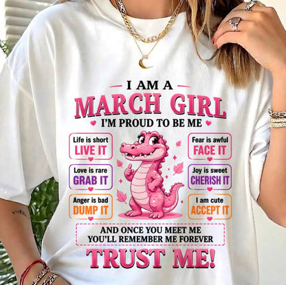 MARCH GIRL CUTE ALLIGATOR TEE - FOR WOMEN - TLEE03 (SKU2607-236-03)