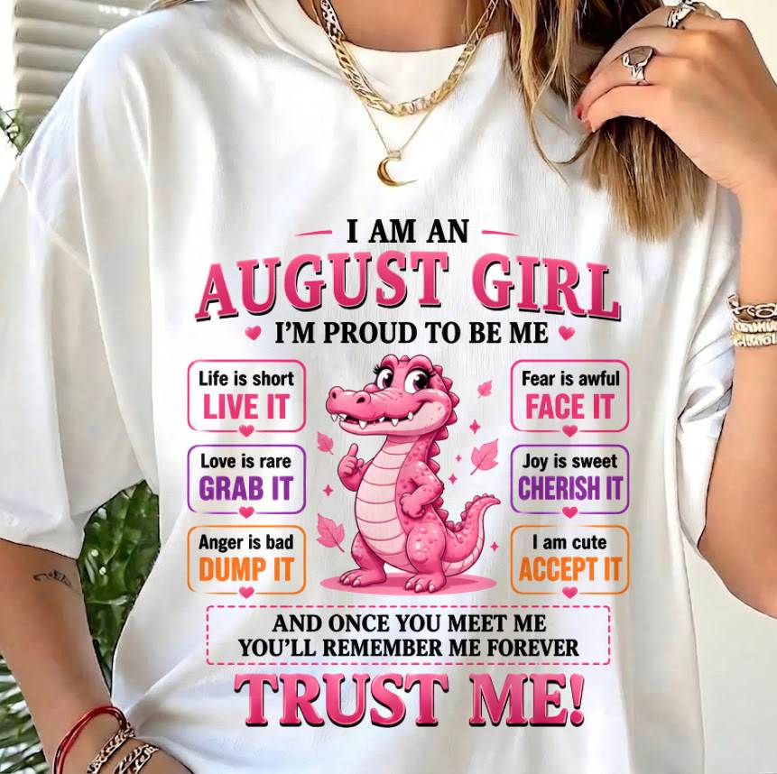 AUGUST GIRL CUTE ALLIGATOR TEE - FOR WOMEN - TLEE08 (SKU2607-236-08)