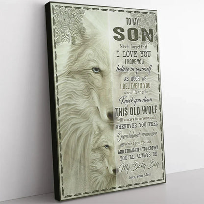 To My Son From Mom Canvas
