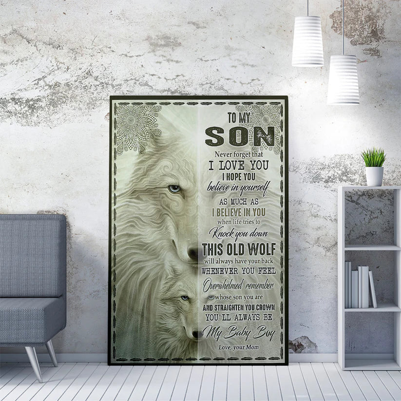 To My Son From Mom Canvas
