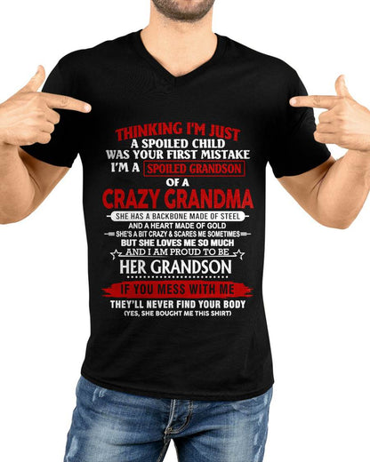 THINK I'M SPOILED? WRONG—I'M A CRAZY GRANDMA’S GRANDSON - FROM GRANDMA - TLEE00 (SKU2603-186-00)