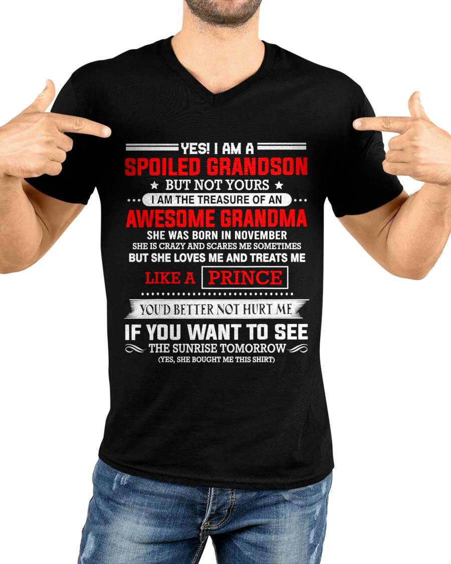 NOVEMBER - SPOILED GRANDSON BUT NOT YOURS – PROUD TREASURE OF AN AWESOME GRANDMA - FROM GRANDMA - TLEE11 (SKU2604-186-11)