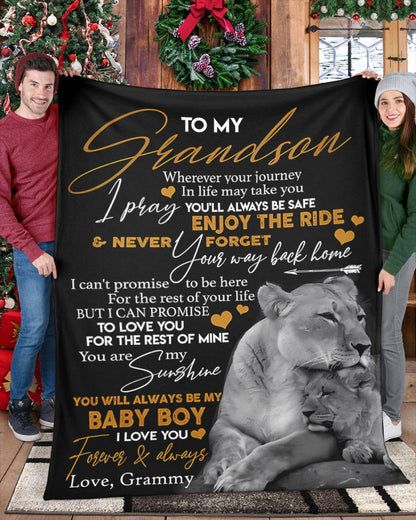 Special Gift For Your Grandson Blanket - From Grammy (SKUB07-46)