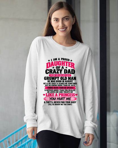 AUGUST - PROUD DAUGHTER OF A CRAZY DAD - FROM DAD - TLEE08 (SKU2610-540-08)