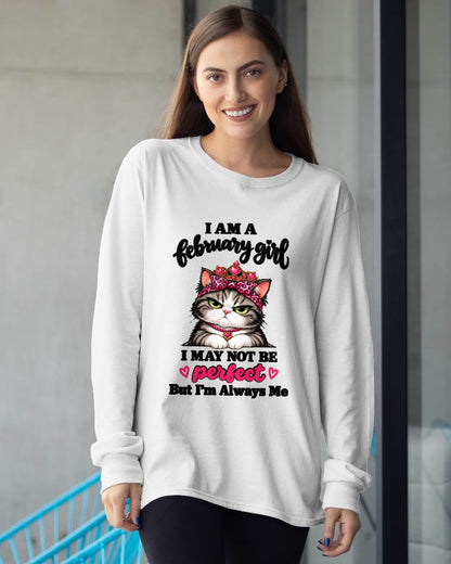 FEBRUARY GIRL CAT SHIRT – ALWAYS ME - FOR WOMEN - TLEE02 (SKU2610-100-02)