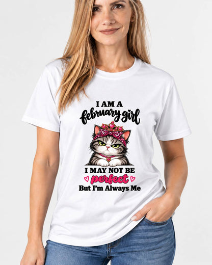 FEBRUARY GIRL CAT SHIRT – ALWAYS ME - FOR WOMEN - TLEE02 (SKU2610-100-02)
