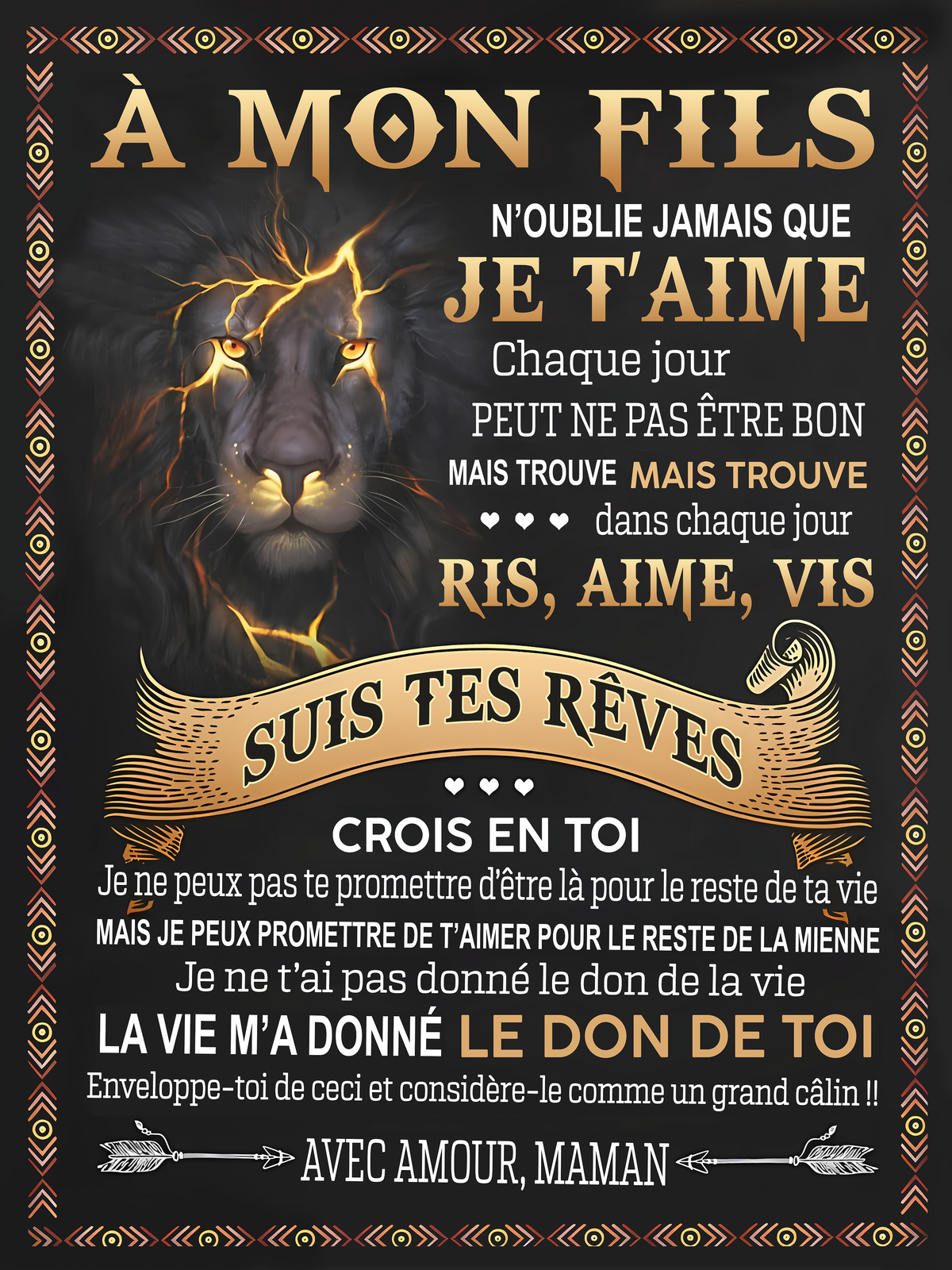 Cadeau Spécial Pour Ton Fils Couverture - De Maman (SKUB09-131)