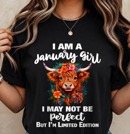 JANUARY GIRL ONE OF A KIND TEE - FOR WOMEN - TLEE01 (SKU2607-296-01)