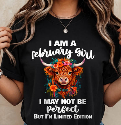 FEBRUARY GIRL ONE OF A KIND TEE - FOR WOMEN - TLEE02 (SKU2607-296-02)