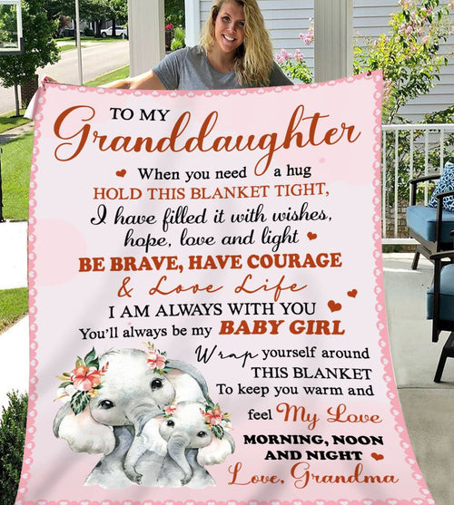 Special Gift For Your Granddaughter Blanket - From Grandma03