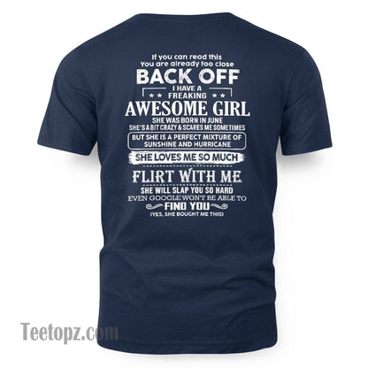 June – Awesome Girlfriend Born In June – Special gift for your Boyfriend – From Wife TLEE06 (SKU06-17-06)