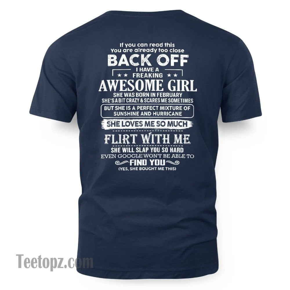 February – Awesome Girlfriend Born In February – Special gift for your Boyfriend – From Wife TLEE02 (SKU06-17-02)