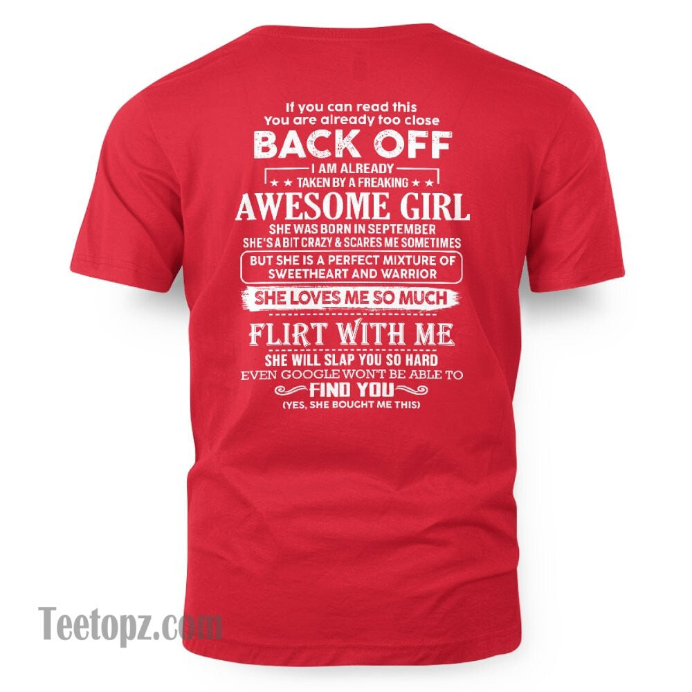 September – Awesome Girlfriend Born In September – Special gift for your Boyfriend – From Wife TLEE09 (SKU06-25-09)