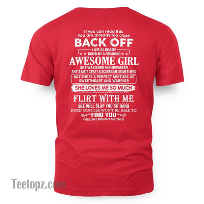 November – Awesome Girlfriend Born In November – Special gift for your Boyfriend – From Wife TLEE11 (SKU06-25-11)