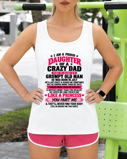 JULY - PROUD DAUGHTER OF A CRAZY DAD - FROM DAD - TLEE07 (SKU2610-540-07)
