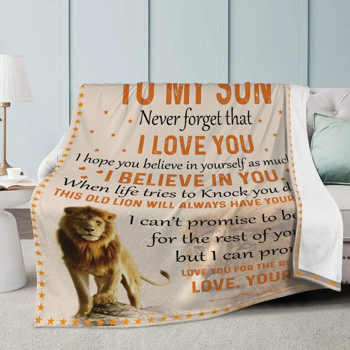 Son Never Forget Blanket - from mom