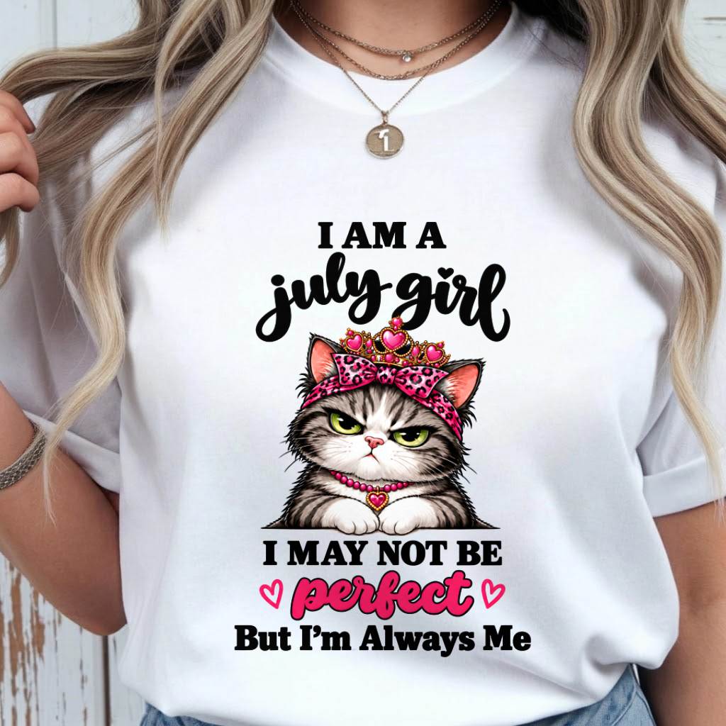 JULY GIRL CAT SHIRT – ALWAYS ME - FOR WOMEN - TLEE07 (SKU2610-100-07)