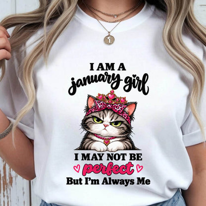 JANUARY GIRL CAT SHIRT – ALWAYS ME - FOR WOMEN - TLEE01 (SKU2610-100-01)