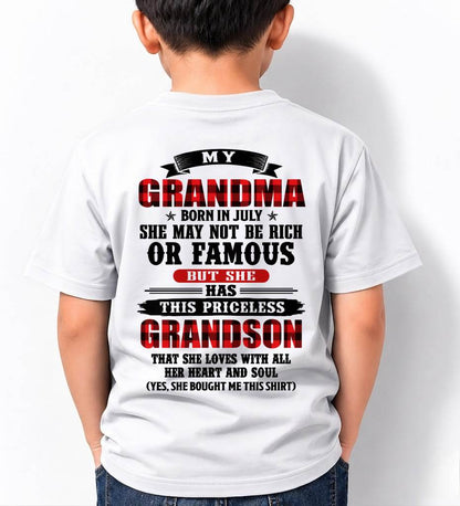 JULY GRANDMA - HER PRICELESS GRANDSON - FROM GRANDMA - TLEE07 (SKU2606-337-07)