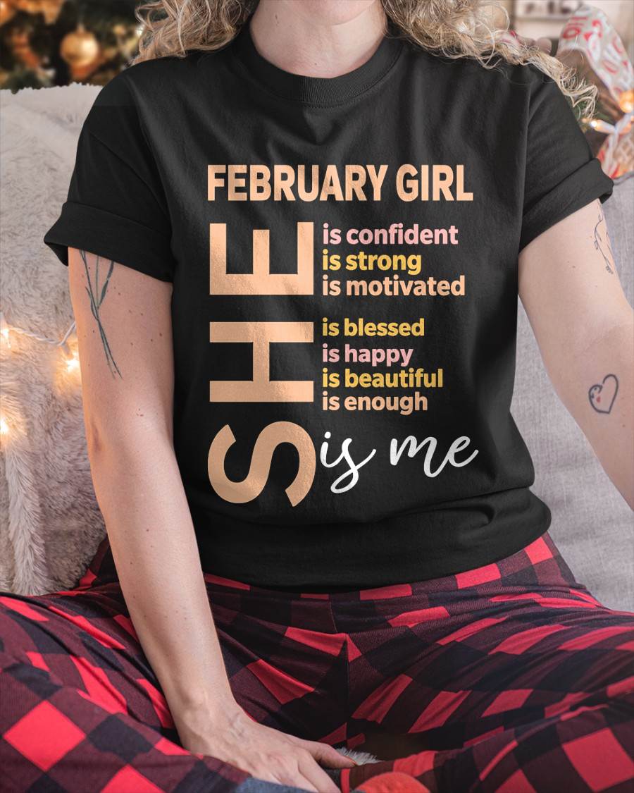 FEBRUARY GIRL - SELF LOVE TYPOGRAPHY - FOR WOMEN - TLEE02 (SKU2606-255-02)