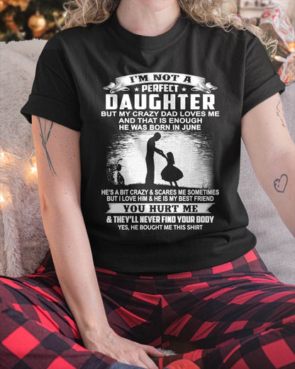 DAD BORN IN JUNE AND DAUGHTER BEST FRIENDS - FROM DAD - TLEE06 (SKU2605-166-06)