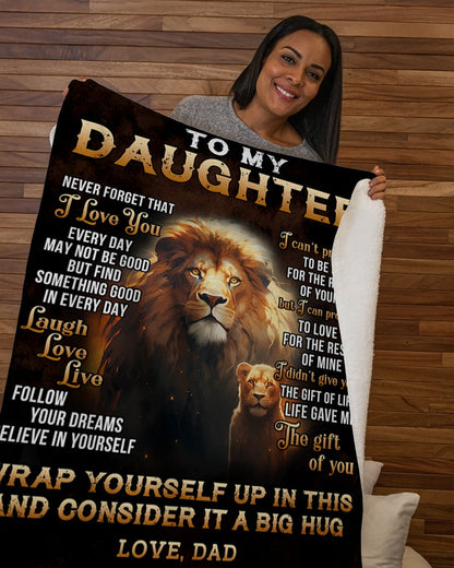 Special Gift For Your Daughter Blanket - From Dad (SKUB07-65)
