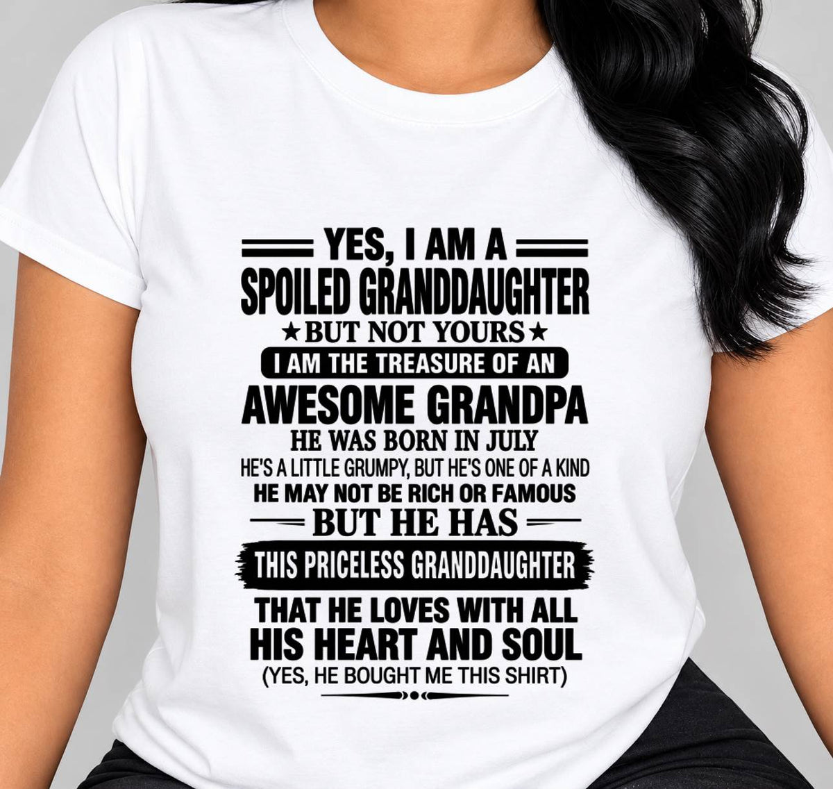 JULY GRANDPA & SPOILED GRANDDAUGHTER - FROM GRANDPA - TLEE07 (SKU2609-158-07)