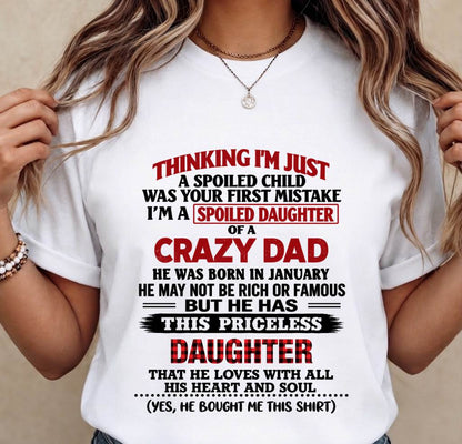 JANUARY - SPOILED DAUGHTER OF A CRAZY DAD - FROM DAD - TLEE01 (SKU2610-884-01)