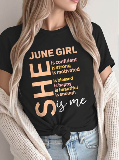 JUNE GIRL - SELF LOVE TYPOGRAPHY - FOR WOMEN - TLEE06 (SKU2606-255-06)