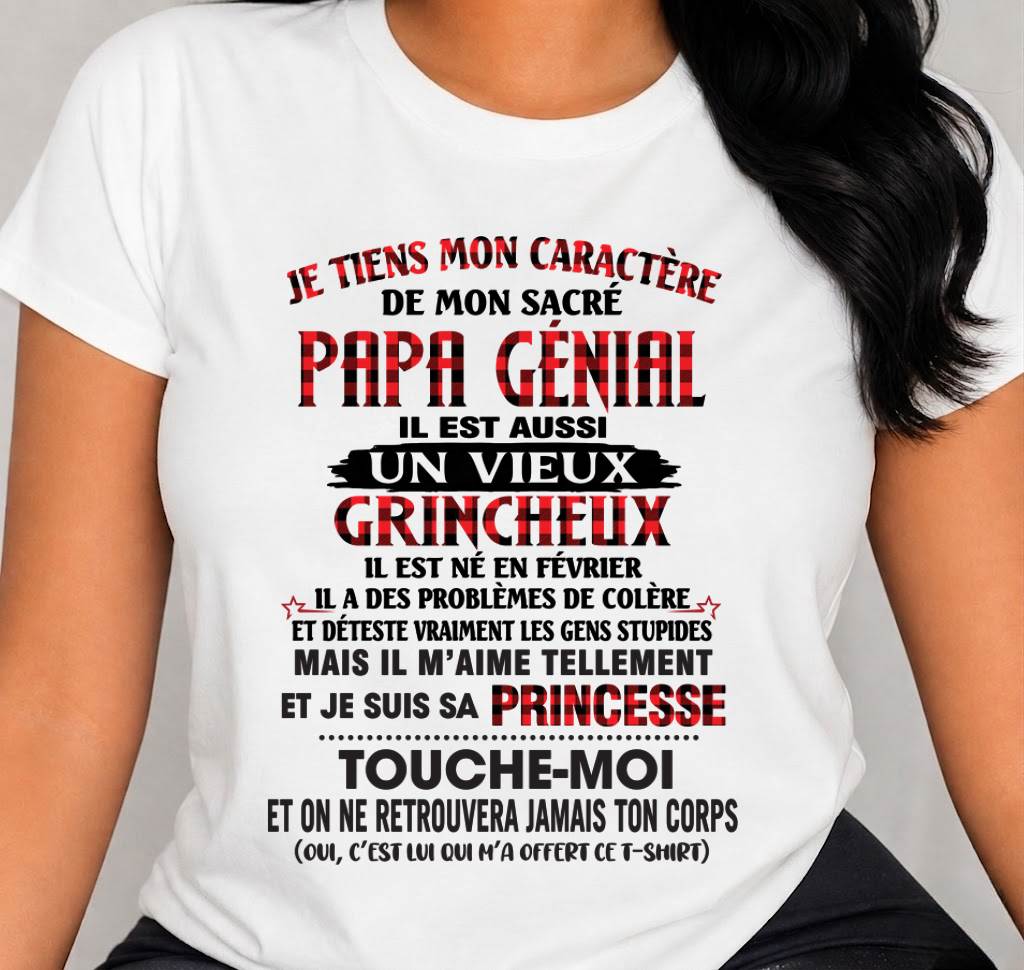 FÉVRIER / FILLE À PAPA GÂTÉE ET FIÈRE - CADEAU DE PAPA - TLEE02 (SKU2605-355-02)