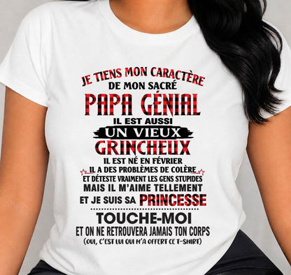 FÉVRIER / FILLE À PAPA GÂTÉE ET FIÈRE - CADEAU DE PAPA - TLEE02 (SKU2605-355-02)