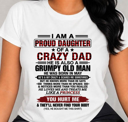 MAY - BEST DAD BEST DAUGHTER SHIRT - FROM DAD - TLEE05 (SKU2608-27-05)