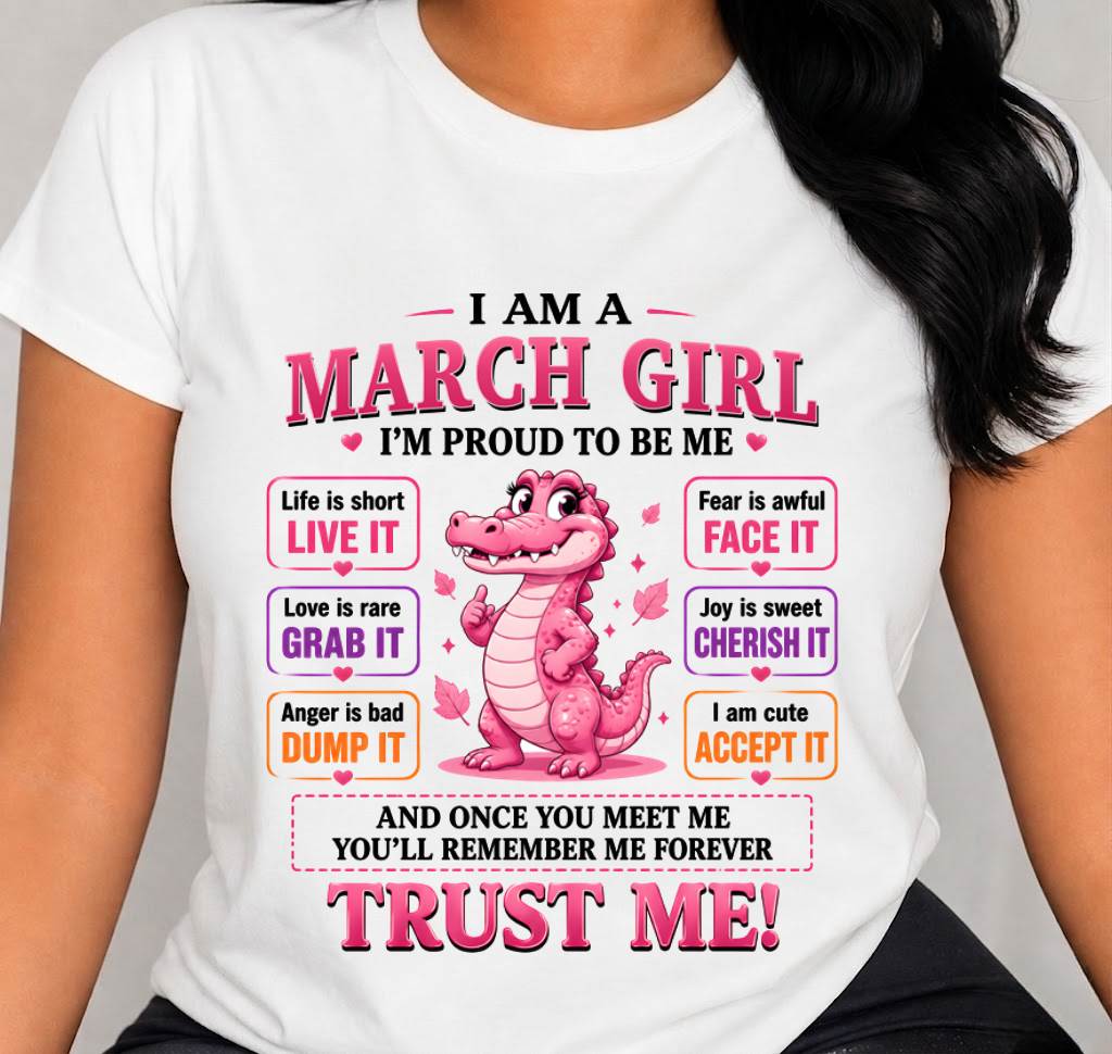 MARCH GIRL CUTE ALLIGATOR TEE - FOR WOMEN - TLEE03 (SKU2607-236-03)