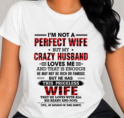 CRAZY HUSBAND LOVES ME WIFE SHIRT - FROM HUSBAND - TLEE00 (SKU2608-651-00)