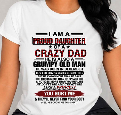 DECEMBER - BEST DAD BEST DAUGHTER SHIRT - FROM DAD - TLEE12 (SKU2608-27-12)