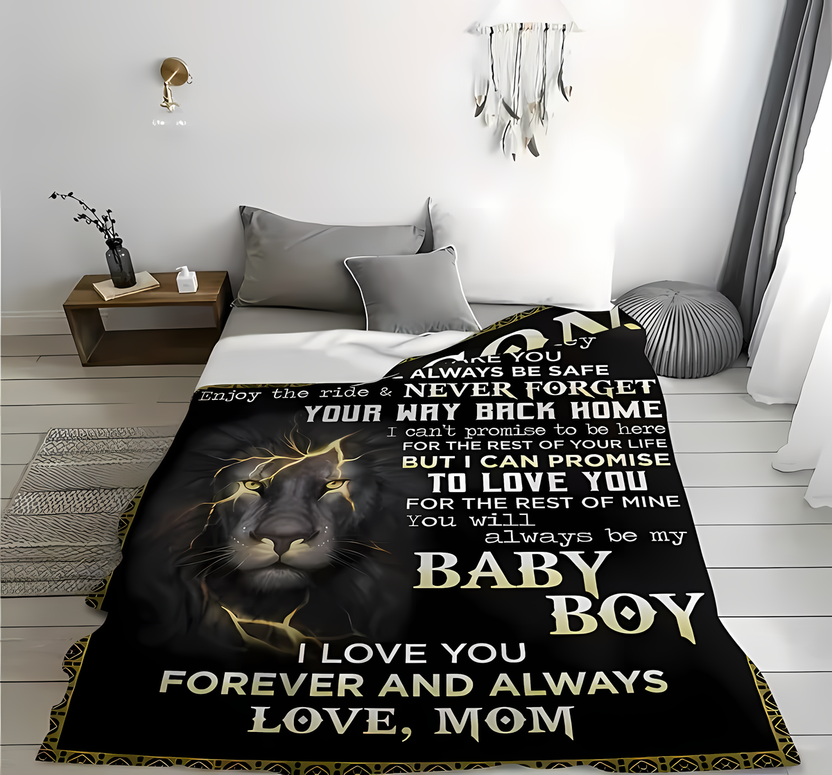 Special Gift For Your Son Blanket - From Mom00