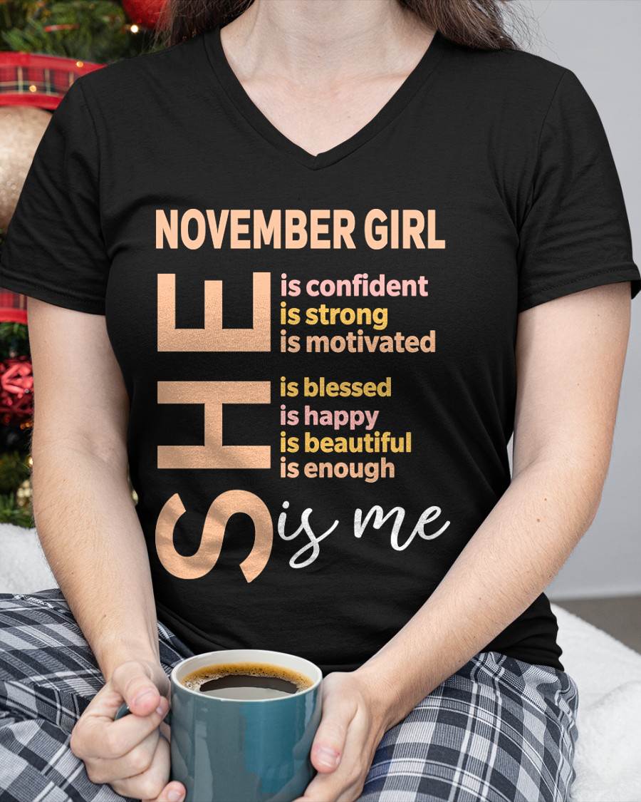 NOVEMBER GIRL - SELF LOVE TYPOGRAPHY - FOR WOMEN - TLEE11 (SKU2606-255-11)