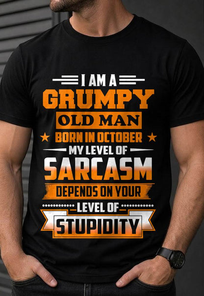 OCTOBER GRUMPY OLD MAN SHIRT - FOR MAN - TLEE10 (SKU2605-128-10)