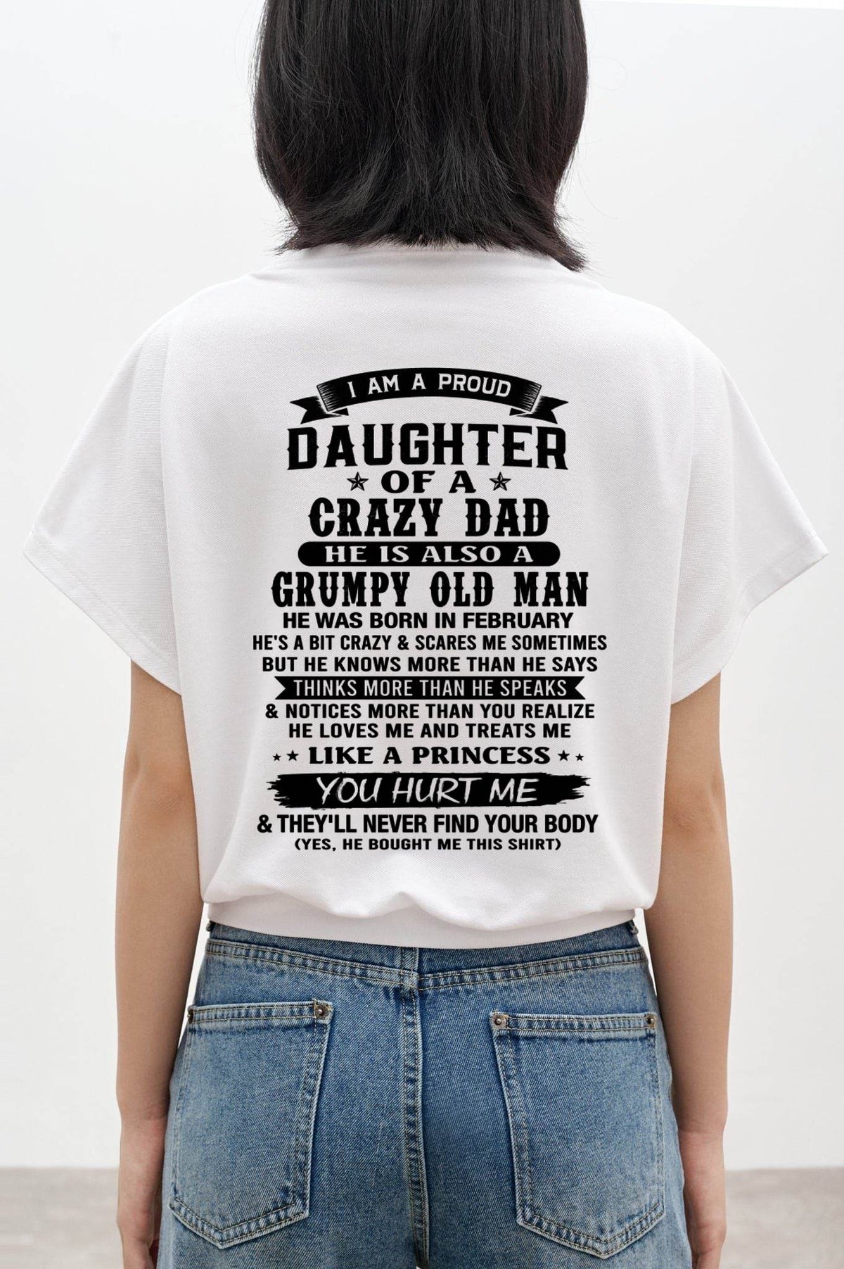 FEBRUARY - FUNNY DAD AND DAUGHTER SHIRT - FROM DAD - TLEE02 (SKU2606-394-02)