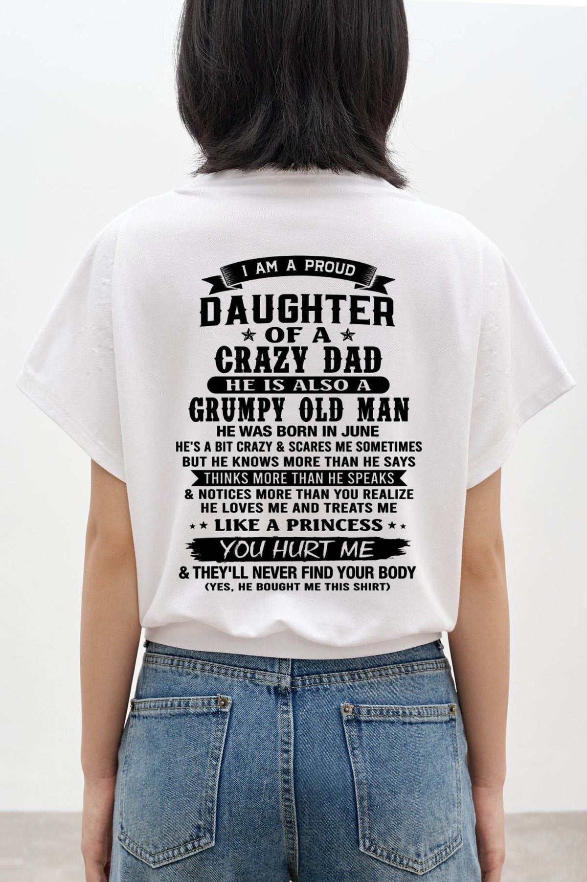 JUNE - FUNNY DAD AND DAUGHTER SHIRT - FROM DAD - TLEE06 (SKU2606-394-06)