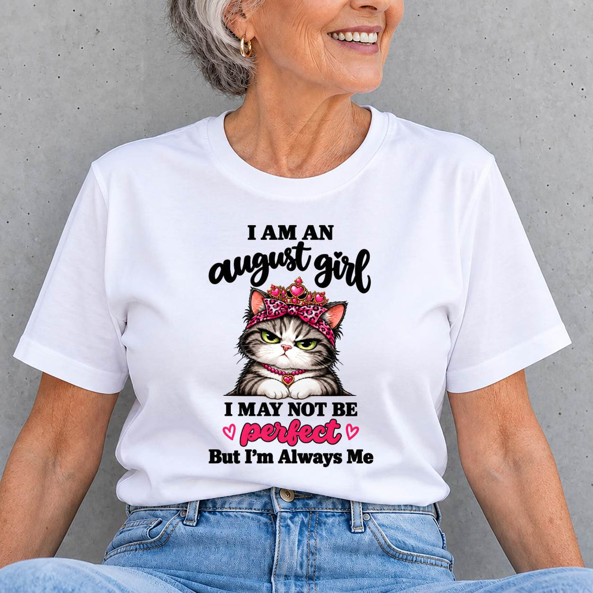 AUGUST GIRL CAT SHIRT – ALWAYS ME - FOR WOMEN - TLEE08 (SKU2610-100-08)