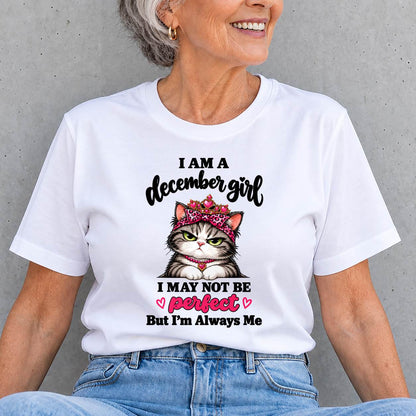 DECEMBER GIRL CAT SHIRT – ALWAYS ME - FOR WOMEN - TLEE12 (SKU2610-100-12)