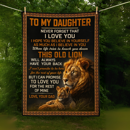 Special Gift For Your Daughter Blanket - From Dad