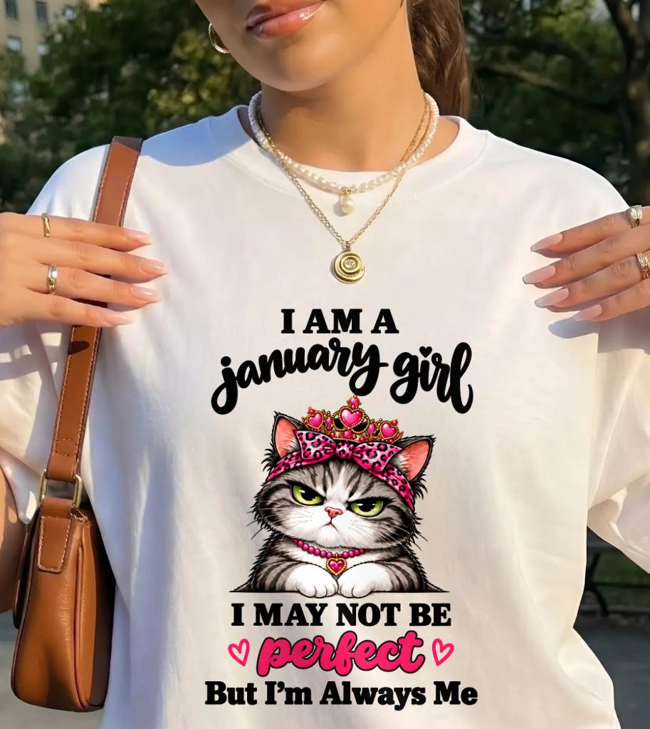 JANUARY GIRL CAT SHIRT – ALWAYS ME - FOR WOMEN - TLEE01 (SKU2610-100-01)